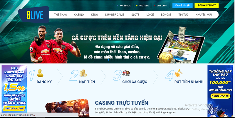 8LIVE - Cá cược xanh chín, giao dịch siêu nhanh
